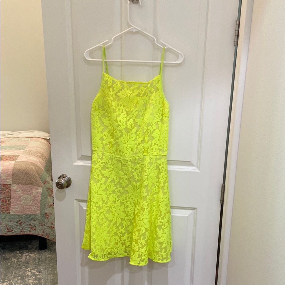 Lime Green Lace Dress